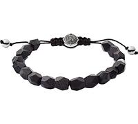 Diesel Pulsera Para Hombre, 16.5Cm-25Cm Negra Pulsera Semipreciosa, DX1134040