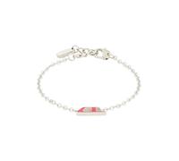 Diesel D Logo Pulsera unisex adulto de metal en tono plateado, DX1691040