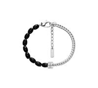 Diesel Pulsera Unisex de Acero Inoxidable en Tono Plateado con Cuentas, DX1714040