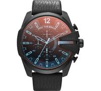 Diesel Reloj Mega Chief para Hombre, Movimiento cronógrafo con Correa de Silicona o sintética