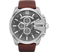 DIESEL Reloj analógico 'Mega Chief' marrón oscuro / plata One Size marrón oscuro / plata