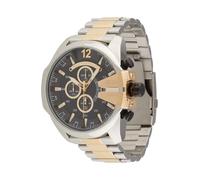 DIESEL Reloj analógico 'MEGA CHIEF' oro / negro / plata One Size oro / negro / plata