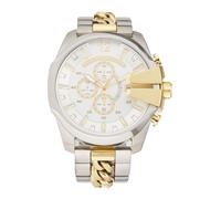 DIESEL Reloj analógico 'MEGA CHIEF' oro / plata One Size oro / plata