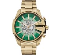 Diesel Reloj Mega Chief Slim para Hombre, Movimiento cronógrafo con Correa de Acero Inoxidable, Tono Dorado y Verde