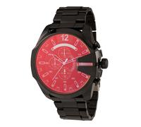 DIESEL Reloj analógico 'Mega Chief' rojo claro / negro One Size rojo claro / negro