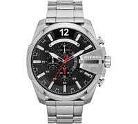 DIESEL Reloj analógico 'Mega Chief' rojo vivo / negro / plata One Size rojo vivo / negro / plata