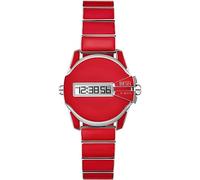 Diesel Reloj Baby Chief para Hombre, Movimiento Digital con Correa de Aluminio o Acero Inoxidable, Rojo, 32 mm