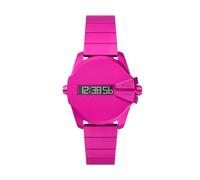 Diesel Reloj Baby Chief para Hombre, Movimiento Digital con Correa de Aluminio o Acero Inoxidable, Rosa, 35 mm