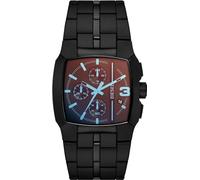 Diesel Reloj Cliffhanger para Hombre, Movimiento cronógrafo de Cuarzo con Correa de Acero Inoxidable o Piel, Negro y Espectro, 40 mm