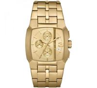 Diesel Reloj Cliffhanger para Hombre, Movimiento cronógrafo de Cuarzo con Correa de Acero Inoxidable o Piel, Tono Oro, 40 mm