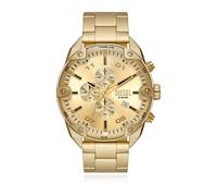 Diesel reloj Spiked para hombre, movimiento cronógrafo de cuarzo con correa de acero inoxidable, Tono Oro