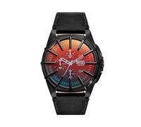 Diesel Framed reloj para hombre, Movimiento cronógrafo con correa de silicona, acero o piel, Negro y espectro, 44MM