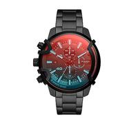 Diesel Reloj Griffed para hombre, Movimiento cronógrafo de cuarzo con correa de acero inoxidable, Carbón y espectro, 48 mm