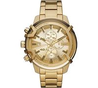 Diesel Reloj Griffed para hombre, Movimiento cronógrafo de cuarzo con correa de acero inoxidable, Tono Oro, 48 mm