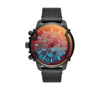 Diesel Reloj Griffed para Hombre, Movimiento cronógrafo de Cuarzo con Correa de Piel