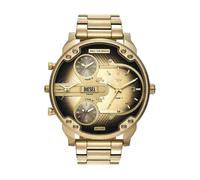 Diesel Reloj Mr. Daddy para Hombre, Movimiento multifunción a Tres Agujas de Cuarzo con Correa de Acero Inoxidable, Tono Dorado Envejecido