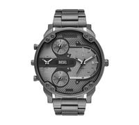 Diesel Reloj Mr. Daddy para Hombre, Movimiento multifunción a Tres Agujas de Cuarzo con Correa de Acero Inoxidable, Grafito