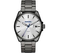 Diesel Reloj MS9 para Hombre, Movimiento de cuarzo a tres agujas con correa de acero inoxidable o piel, Grafito, 42 mm