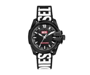 Diesel Reloj para hombre Baby Chief de aceite de ricino negro con tres agujas, DZ4653