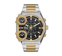 Diesel Reloj para hombre Sideshow, movimiento de cuarzo de dos agujas, caja de acero inoxidable bicolor de 51 mm con correa de acero inoxidable, DZ7476