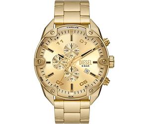 Diesel Reloj Spiked para Hombre, Movimiento cronógrafo de Cuarzo con Correa de Acero Inoxidable