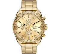 Diesel reloj Spiked para hombre, movimiento cronógrafo de cuarzo con correa de acero inoxidable, Tono Oro