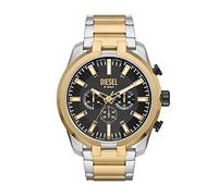 Diesel Reloj Split para Hombre, Movimiento cronógrafo de Cuarzo con Correa de Silicona, Acero Inoxidable o Piel
