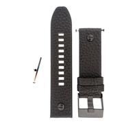 Diesel Relojes de pulsera para hombre, 24 mm, piel negra, correa de repuesto original para DZ7291, Negro, Correa