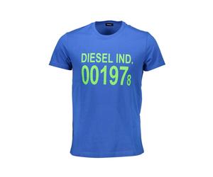 Diesel - Selva Urbana Camiseta de Algodón Azul - Tops - Hombre - Azul - 2XL -