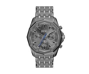 Diesel Stinger Hombre Reloj de 46MM de Acero Inoxidable Color Gris Oscuro, DZ4708