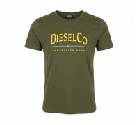 Diesel T-Diego-Boss Camiseta Hombre L Verde Tricot Cuello Redondo Manga Corta