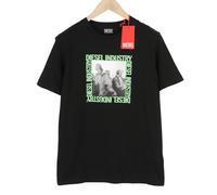 Diesel T-diegor-HS2 Camiseta Hombre Manga Corta Cuello Redondo Algodón Negra