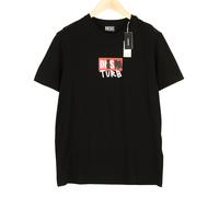 Diesel T-diegos-B10 Camiseta Hombre L Negra Manga Corta Cuello Redondo Logo