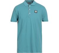 Diesel T-Harry Blue Zip Closure Polo Shirt