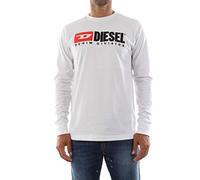 Diesel T-Just-LS-Division T Camiseta, Blanco (Blanco 100), X-Large (Tamaño del Fabricante:XL) para Hombre