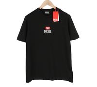 Diesel T-Just-Small-New D Logo Hombre Camiseta S Negro Tipo Manga Tricot Frente