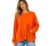 Diesel Tosa Maglietta Mujer Camiseta Manga Larga Naranja XS