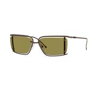 DIESEL Unisex DIESEL DL1002 105/2 Gafas de sol Metal Bronce Verde Cuadrada Normal