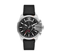 Diesel Reloj Baby Chief Piel y Mezclilla en Color Negro con cronógrafo DZ4592