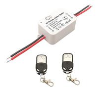 DieseRC CC 12V 24V Interruptor de mando a distancia inalámbrico 10A 1 canal 433Mhz Receptor de relé RF con 2 transmisores, fácil de instalar