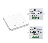 DieseRC Interruptor de luz inalámbrico, interruptor de seguridad del transmisor de RF y controlador del receptor 10A, fácil instalación para lámpara de hasta 1500W