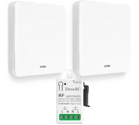 DieseRC Interruptor de Luz Inalámbrico, Interruptor Transmisor RF Para Panel Mural de 86 y Controlador Receptor de Relé de 10 A, para Luces de Hasta 1500 W