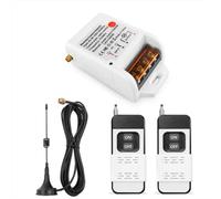 DieseRC Interruptor del Mando a distancia de Bomba Motor Inalámbrico Receptor Relé de CA 220V 3000W y 2 Transmisores rango de control de hasta 100-300 metros para Luces Bomba de agua Motor