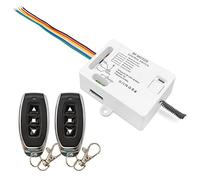 DieseRC Interruptor del Mando a distancia de Motor Persiana Inalámbrico Controlador de Receptor Relé de CA 220V 3A con 2 Transmisores Compatible con Interruptor Manual e Interruptor de Límite