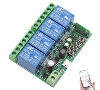 DieseRC Interruptor Inteligente WIFI de 4 canales, Módulo Relé de Salida Pasiva DC 5V 12V 24V 36V Aplicación Ewelink Control WIFI compatible con Alexa/Google Home, mode de avance lento/autobloqueo