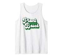 Dieta a base de plantas Vegano Vegetariano Retro 70s Camiseta sin Mangas
