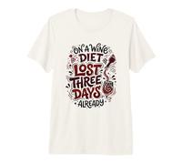 Dieta del Vino perdido Tres días Amante del Vino Ventilador de Vino Camiseta Premium