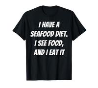 Dieta Divertida de mariscos Veo Comida Lo como Camiseta