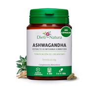 Dieti Natura Ashwagandha - 200 Cápsulas de Extracto Natural de Withania Somnifera - Adaptógeno Natural para Estrés, Energía y Rendimiento - Alta Absorción - Fabricada en laboratorio Francés