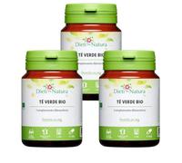 Dieti Natura Extracto de Té Verde Bio 200 Cápsulas (Pack de 3) - Polifenoles y Cafeína Cápsulas - Favorece la Acción Quemagrasas - con Propiedades Antioxidantes - Ecológico sin OMG